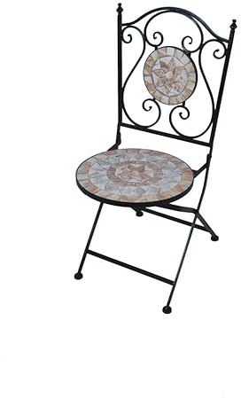 Primaster TrendLine Gartenstuhl Provence Mosaik Gartenmöbel Balkonstuhl Oriental