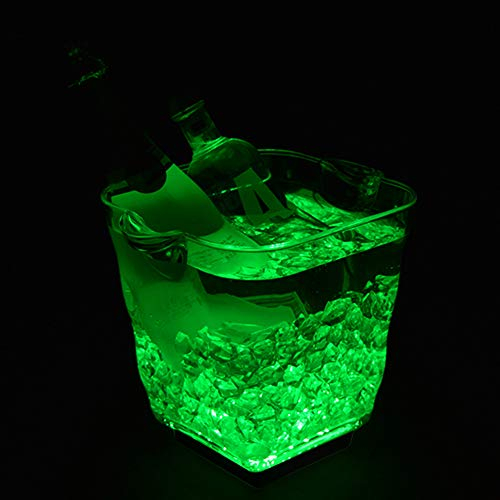 Seau à glace illuminé, Récipient à glaçons lumineux à remplissage de seau à champagne, seau à champagne