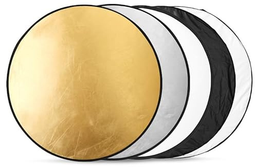 5 in 1 Reflektor Fotografie,60cm Rund Faltbarer Faltreflektor,für Fotografie Foto Studio Beleuchtung Außenbeleuchtung