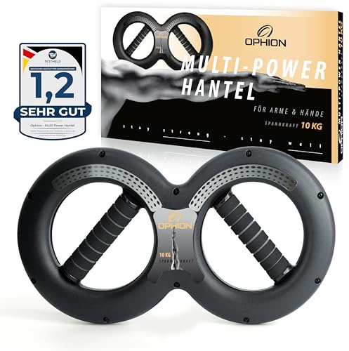OPHION Multi Power Hantel | Handtrainer Unterarmtrainer Armtrainer | Widerstand 10kg | Handgelenk, Schulter & Griffkraft Trainer | Sportler Trainingsgerät | Fitnessgerät für Zuhause & Outdoor