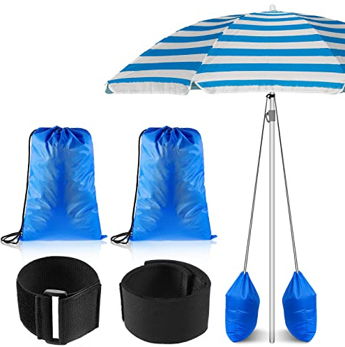 Saintrygo Sandsäcke für Strandschirm, strapazierfähig, Sommerüberdachung | Strapazierfähige Sommer-Sandsäcke, befüllbar, tragbar, winddicht, Gewichtssack für Outdoor-Beine, Zelt, universell