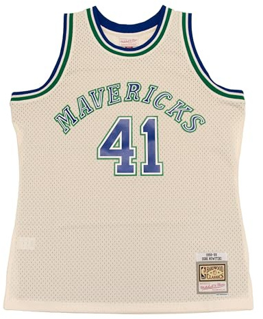 Mitchell & Ness NBA Off White Team Color Swingman Jersey Trikot Dallas Mavericks - Dirk Nowitzki, M