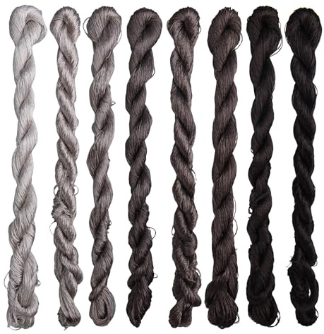 MINGGUXIUYI Natürliches 100% Seidengarn, handgefertigtes Stickgarn, Seidenstickgarn (82)