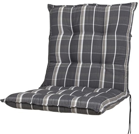 Auflage Niederlehner Sylt 10557-700 grau kariert 103x50x8 cm Sun Garden