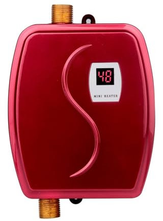 Chauffe-eau électrique instantané 3400W Chauffe-eau Électrique Instantané Sans Réservoir Chauffe-eau Instantané Cuisine Salle De Bains Douche Débit Chaudière À Eau Pour cuisine, salle de bain, lavage(