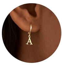 TINGN Buchstaben Creolen Ohrringe Mädchen - Gold Ohrringe Mädchen Creolen mit Buchstaben Ohrringe Damen Geschenke Mädchen Ohrringe Hypoallergen Nickelfreie Geschenke für Mädchen