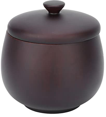 Pot à épices en bois de jujube aigre, salière avec couvercle, sucrier, poivre, assaisonnement, support for cuisine, style japonais(Black)