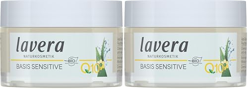 lavera Feuchtigkeitscreme Q10 ∙ Reduziert Falten ∙ Spendet Feuchtigkeit ∙ Anti Aging Tagescreme ∙ Tagespflege vegan Bio Naturkosmetik Natural Kosmetik Gesichtscreme 2er Pack (1x50ml)