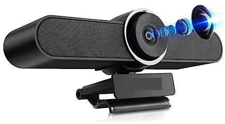 EKOUQIN Webcam Webcam EPTZ 4K 8MP avec Cadrage Automatique USB Webcam PC avec Microphones et Haut-Parleur Zoom numérique 5X EPTZ Web Cam 120° FOV des Images Plus Lumineuses(4K Mic Speaker)