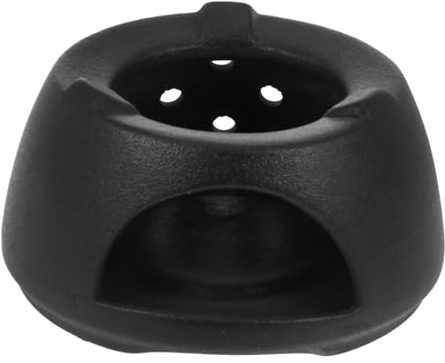 OUNONA Calentador Calentar en Negro Base de Tetera Calefactora de Cerámica el Adecuado para Mantener Caliente Ligeros para Velas Té y Alimentos Cafés y Residencias | Cerámica Negra, para Calentar y Preparar Infusiones, Soporte Sencillo Tipo Candelabro, Uso Doméstico