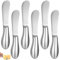 XTUDOU ® 6 PièCes Couteaux à Beurre, Couteau à Beurre Inox, Couteau a Pate a Tartiner, Mini Tartineur à Beurre pour Faire de La CrèMe, de La Confiture, du Fromage, Des PâTisseries (13,5 * 2,5 Cm)