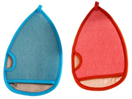 DRESSOOS 2piezas Guantes Fregar y Exfoliantes Para Scrub Guante Exfoliante Coreano Ducha y Cuerpo
