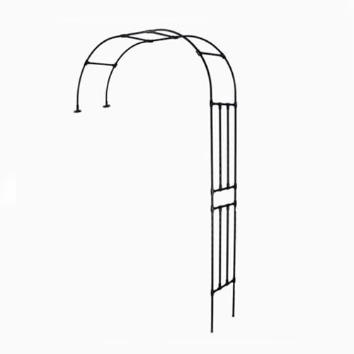 Arche de Jardin Extérieure Robuste en Métal avec Boucle Fixe Haute Stabilité Assemblage Facile et Revêtement en Plastique pour Tubes en Acier PE(Black,2.4 * 2.8m)