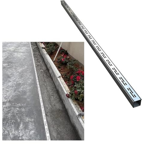 DKRAHRJJ Canal de Drenaje, Canaleta, Kit de Canaleta Exterior para Baño, Cocina Y Patio, Desagües Y Rejillas para Entradas de Vehículos/10 * 4Cm