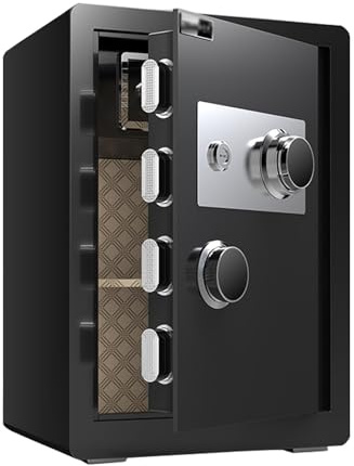 Caja fuerte con combinación de esfera mecánica, caja de seguridad grande con llave de seguridad, almacenamiento resistente al fuego para el hogar, la oficina y el hotel