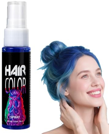 Rosa Haarspray Farbe,Haarfarbe Rosa,Farbiges Haarspray,Crazy Pink Temporary Hair Color Spray,Temporäre Haarfarbe Quick Color,Instant Haar Colorationen for Halloween,Cosplay (Blue)