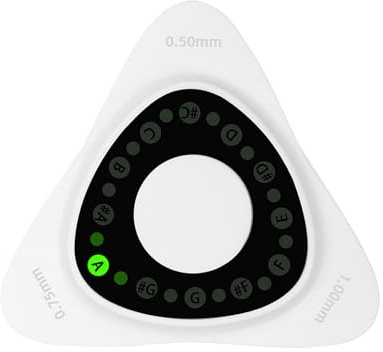 Precisions Stimmgerät mit LED-Display, 3 Stärken, ergonomischer Griff, chromatische Stimmung, für Ukulele, Violine, Plektrum, Stimmgerät