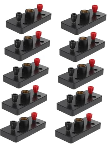 VALICLUD Lot De 10 Bases De Lampe à Vis En Plastique Et Laiton Noir, Supports Pédagogiques Pour Électricité, Matériel Expérimental De Laboratoire De Physique, Douilles Électriques Pour Kit Éducatif