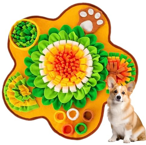 Sionhiuo Schnüffelteppich Für Hunde - Hundefutter Spielmatte Zur Verlangsamung | Interaktiver Hundesnuffle-Teppich Zur Geistigen Stimulation, Intelligenzförderung & Langeweilebekämpfung |