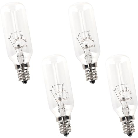 BTFO 4pcs SB02300264 T8 E12 40W Light Bulbs for Broan Range Hood, Light Bulbs Compatible with PM250-A PM250-B PM390 PM390-HS PM390S RM50000 RM503004 RM503601 RM503604 RM503623 RM503001 RM503023