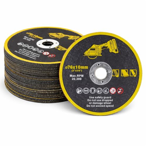 Topolenashop Set 25 Dischi da Taglio 76 mm per Smerigliatrice – Dischi Abrasivi Ø76x10 mm per Metallo, Acciaio e Ferro, Max 20300 RPM, Compatibili con Mini Flex e Mini Troncatrice