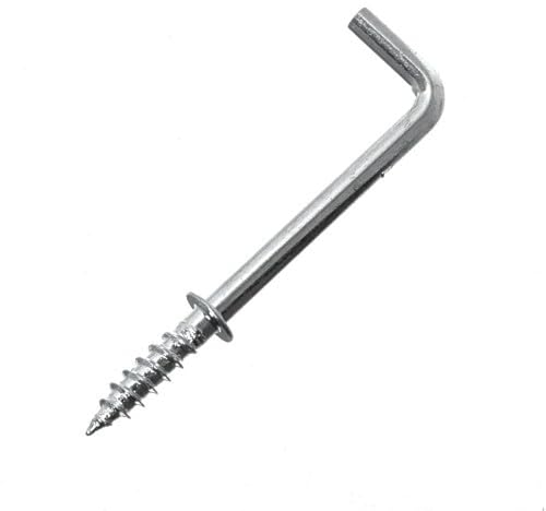 10 Pack of 50mm 2 L-Shaped Hooks – Heavy Duty Metal Hook Screws for Home, Office & Outdoor Use – Ideal for Hanging, Storage & Organisation