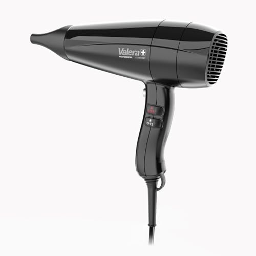 Valera Swiss Light 3300 professioneller Ionen-Haartrockner, leicht und ergonomisch, 1800 Watt, Farbe Schwarz