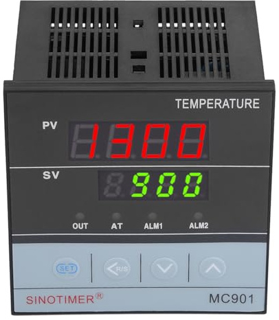Digitaler Temperaturregler, MC901 PID-Temperaturregler K Typ PT100 Sensoreingangsrelais SSR-Ausgang für Selbstgebräu, Aquarium-Heizung