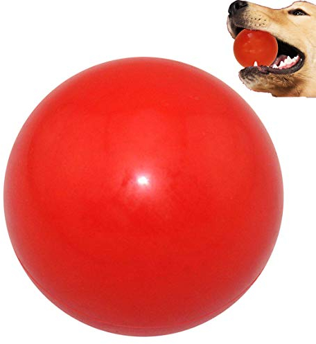 Strapazierfähige Hundebälle für aggressives Kauen und Training, robuster, unzerstörbarer Spielzeugball zum Kauen für Hunde，Hüpfball aus massivem Gummi aus reinem Naturkautschuk,Sicher und ungiftig