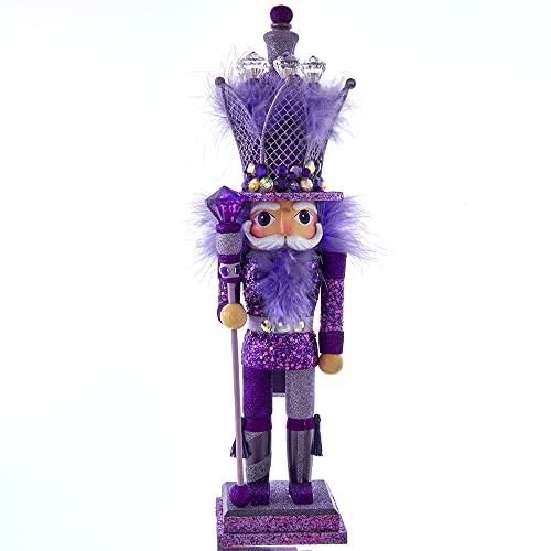 Kurt Adler Hollywood Wooden Nutcracker Collection, Purple King, 16