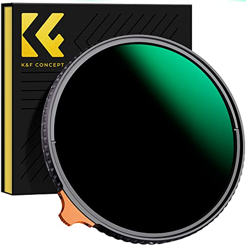 K&F CONCEPT 58mm Variable ND Filter ND3-ND1000 (1.5-10 Stops), 28-Layer Coatings HD Optical Glass Adjustable Neutral Density Filter for Camera Lens(Nano-X Series)