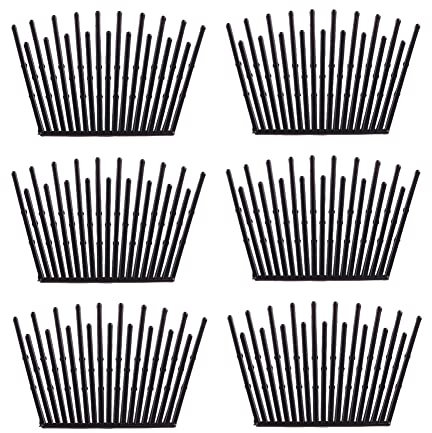 Lot de 6 paires de peignes à cheveux emboîtables - Pinces à cheveux magiques pour queue de cheval - Accessoires de coiffure pour femmes et filles - Noir