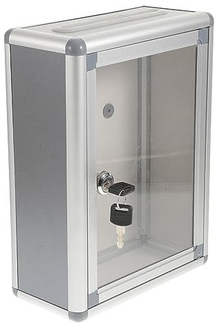 HOODANCOS Boite Lettre Verrouillable en Alliage D'aluminium pour École et Usine, Boîte à Suggestions Murale Multifonction Grosse Capacité et Design Simple et Généreux Style Aléatoire
