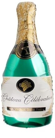 Lot de 2 ballons en aluminium Vert bouteille 94 cm