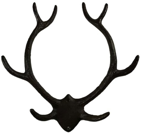 FTWDesign Kleiderhaken Hirschgeweih Deko Jagd Garderobenhaken aus Gusseisen