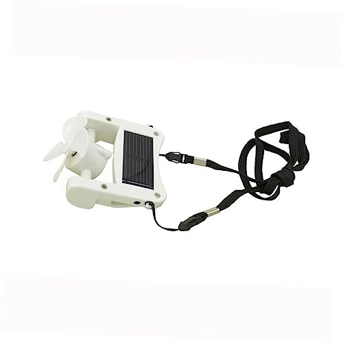 TOPBATHY Solar-powered Cap Fan for Hiking Rechargeable Mini Fan Clip-on Design for Camping