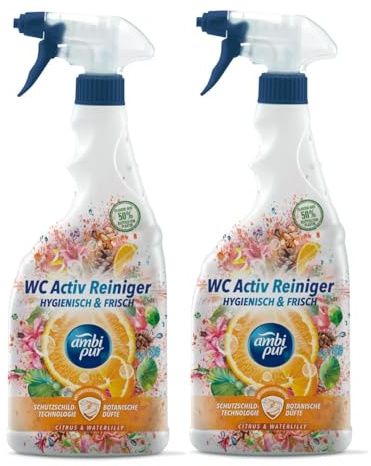 Ambi Pur WC Aktiv Reiniger Spray Citrus & Waterlilly 750ml (2er Pack)