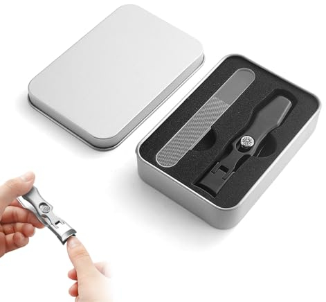 Sherum Nagel Clipper, Satison Nagel Clipper, Komfortclip -Nagel -Clipper, Nagelschneider mit Fänger, tragbare Ultra -scharfe Nagelschneider, Cumuul -Zehennagel -Clippers (Black)