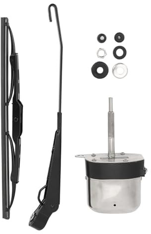 Auto-Scheibenwischerarm-Motor-Set, 12 V, 105° Drehbar, Scheibenwischer-Motor-Set, Universelles Elektrisches Wischerarm-Motor-Set für Traktor, Fischerboot, ATV, UTV