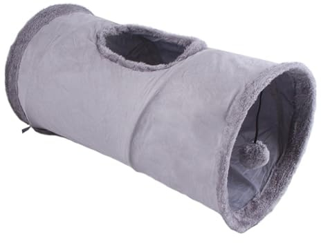 Jouet Tunnel pour Chat Interieur Chats Jeu Tunelle Interactif Jouer Chaton avec 1 Balle Suspendue Tunnel Pliable pour Chien Lapin Enfant Animaux De Compagnie Chatons Lapins