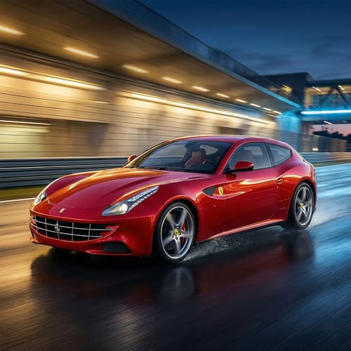 RC ferngesteuertes Auto im offiziell lizenzierten Design, Kompatibel mit Ferrari FF, Modell-Maßstab 1:14 mit LED-Beleuchtung, Lizenz-Fahrzeug, Car, Spielzeug für Kinder in jungen Jahren und Erwachsene