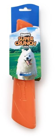 Chuckit! Super Crunch Stick – Krispig pinne för hundar – leksak för mental och fysisk stimulering – unik konisk storlek – mått 30 x 12 x 5,5 cm
