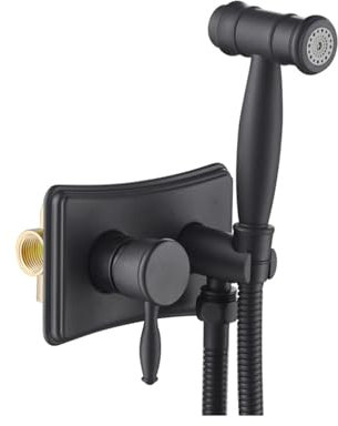 HVUIKLGL C,Ensemble De Robinetterie pour Bidet De Salle De Bain, Robinetterie en Acier Inoxydable pour Bidet Chaud Et Froid, Robinetterie Murale pour Bidet