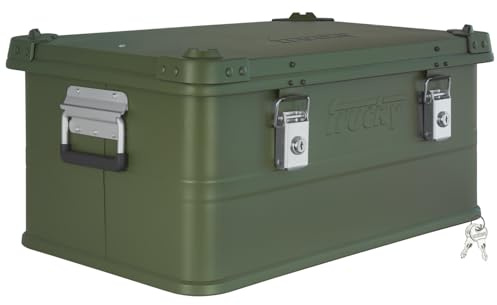 Trucky Aluminium Box mit Deckel Grün Alu Kiste Alukiste Auswahl Transportbox Metallbox Aufbewahrungsbox Boxen Abschliessbar Metallkiste
