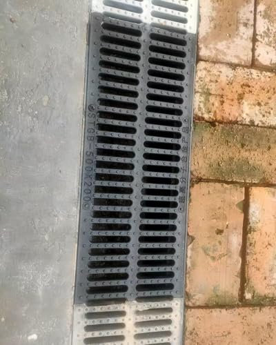 Canaleta agua Canaleta de desagüe 4/ 6/ 7/ 8 Ancho Cubierta rectangular antideslizante para zanjas para exteriores para la parte superior del canal del canal del piso del jardín del patio(50X15X2c