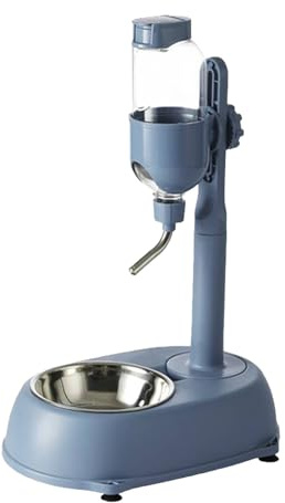 Dispensador de Agua para Perros, Cuenco dispensador de Agua para Mascotas,Dispensador de llenado de 500 ml para Perros de Pelo Largo | de Agua Adaptable en Altura, Bebedero antigoteo