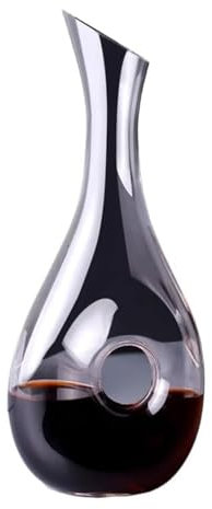 1200 ml Decanter di Vino in Vetro con Cristallo Piombo a Mano, aeratore di Vini Rossi con Top Inclinato, Elegante Vino Carafe per Vino Rosso e Bianco U2013 Aeratore Accessorio per Gli Amanti del
