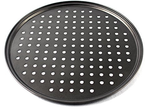 ZSREYFNB Plato Pizza Bandejas antiadherentes for Pizza, Bandeja for Hornear con Agujeros, Plato Hondo Redondo, Molde Bakewave, Herramientas de Cocina for el hogar Plato Pizza Horno(32CM)