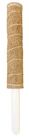 Phefop Coconut Coir Pole Plant Support, PVC PARKET pour Monstera, POTHOS, Plants Mony, 4 Tailles Disponibles, Former des Plantes à Grandir vers Le Haut, Les Plantes S'accrochent (50cm,2PCS)