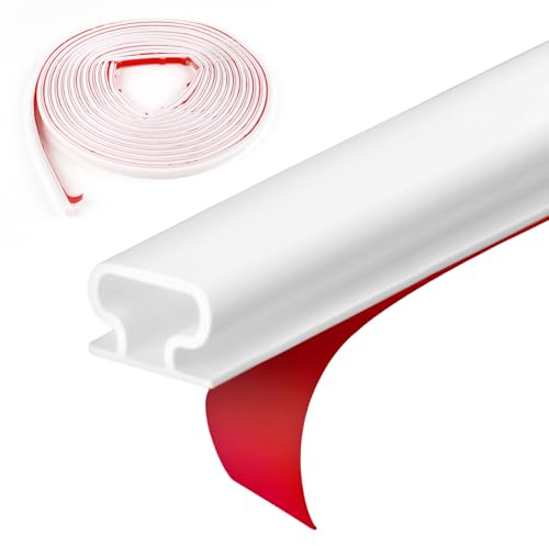 6 m Junta puerta ventana aislante fría y acústica, 10 mm junta ventana TPE entrada goma autoadhesiva, D-perfil aislamiento puerta junta de puerta de entrada para puerta nevera tarros de garaje blanco